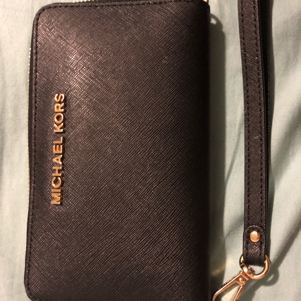Black Michael Kors wallet wristlet